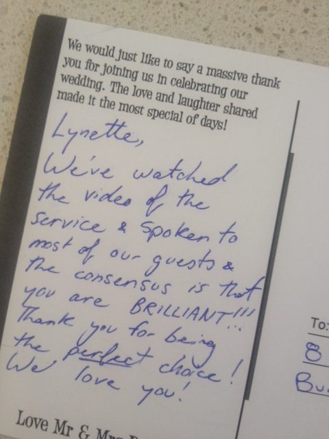 more love - - - And this is why I don't think being a celebrant is a job